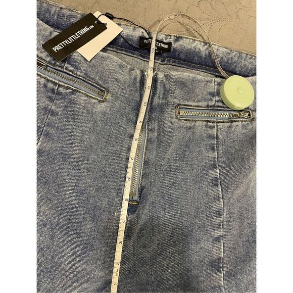 Pretty Little Thing Blue Wash 16 UK Tall Straight New Vintage Look Jeans - Picture 11 of 13